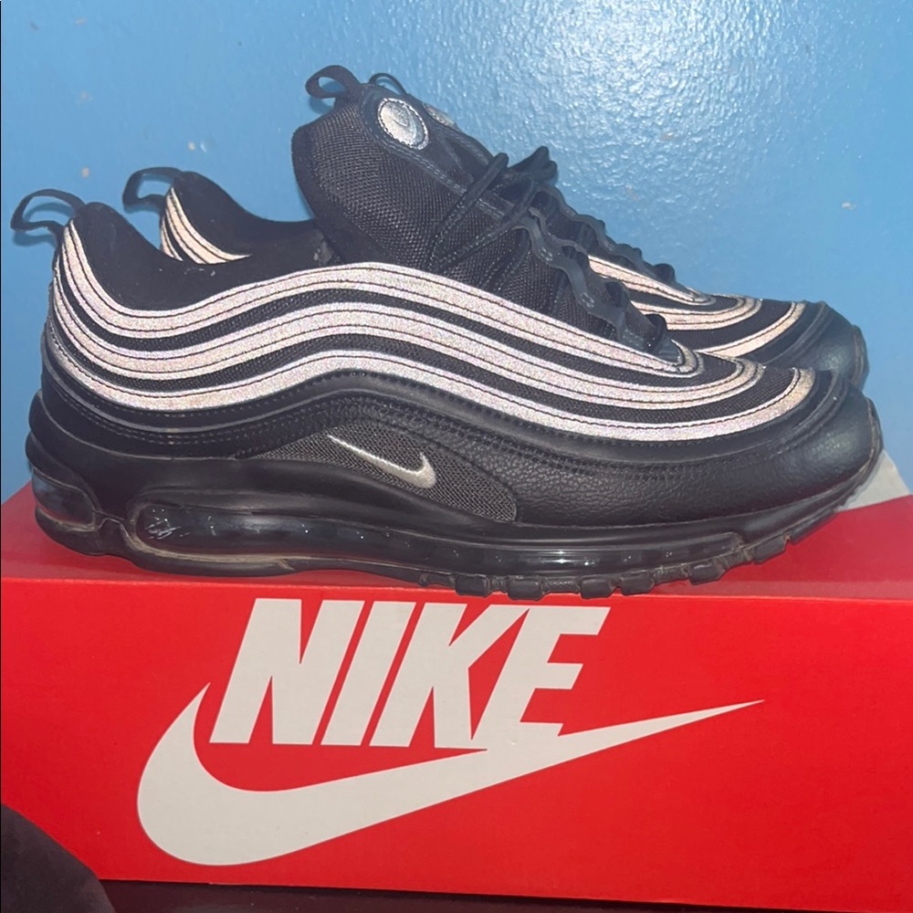 Nike Air Max 97 Black and Silver Sneakers
